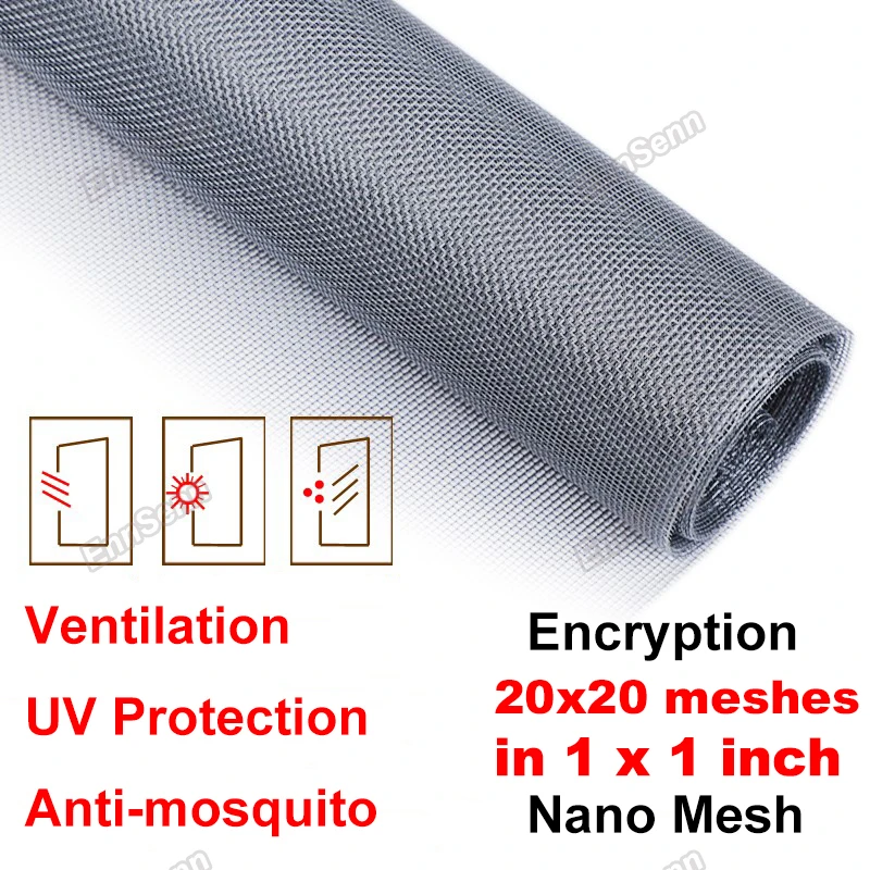 1 Meter 20 x 20 Meshes Nano Invisible Fly Mosquito Screen Net Mesh for Door Window, Protect Baby & Family from Insect and Bug