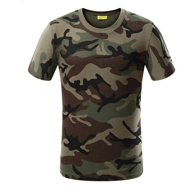 

Military Camouflage T-shirt Summer Men US Army Combat Short Sleeve Tactical T Shirt Cotton O Neck Camo Airsoft Paintball Clothes