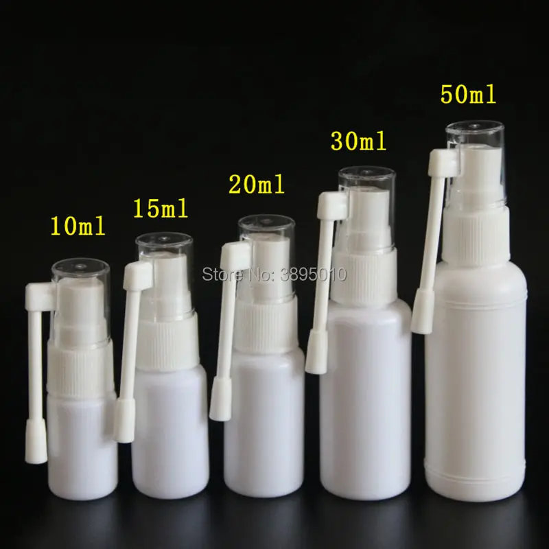 15ml 20ml 30ml 50ml Travel White Plastic Health Nasal Throat Fine Mist Pump Spray Bottle F983