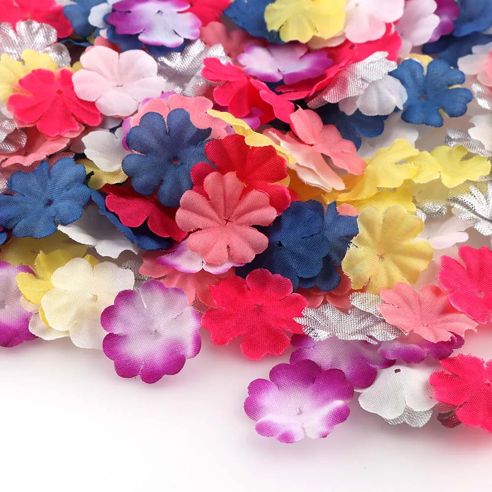 500pc ColorfulArtificial Fiori Petalo Foglia di Seta Per La Cerimonia Nuziale Della Decorazione Della Casa FAI DA TE Scrapbooking Accessori Pianta