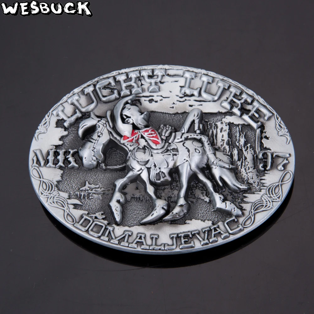 Wesbuck Merk 3D Western Lucky Luke Gesp Cowboy Cowgirls Paracord Gesp Luxe Hebilla