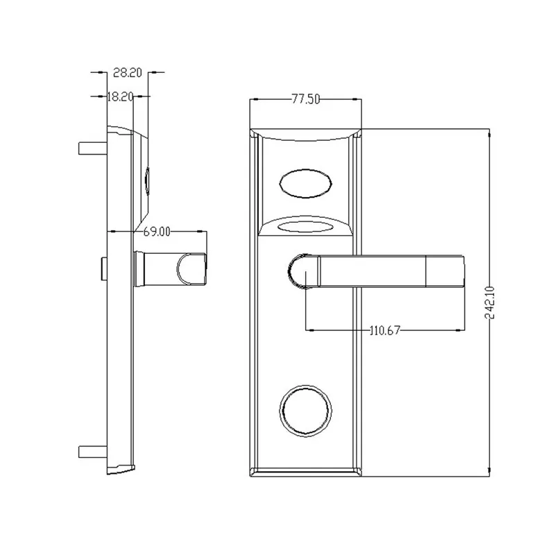 Imagem -04 - Lachco Fechadura Digital Rfid Fechadura Eletrônica de Cartão com Chave para Hotel Apartamento Casa Escritório Sala Trava com Deadbolt L16038bs