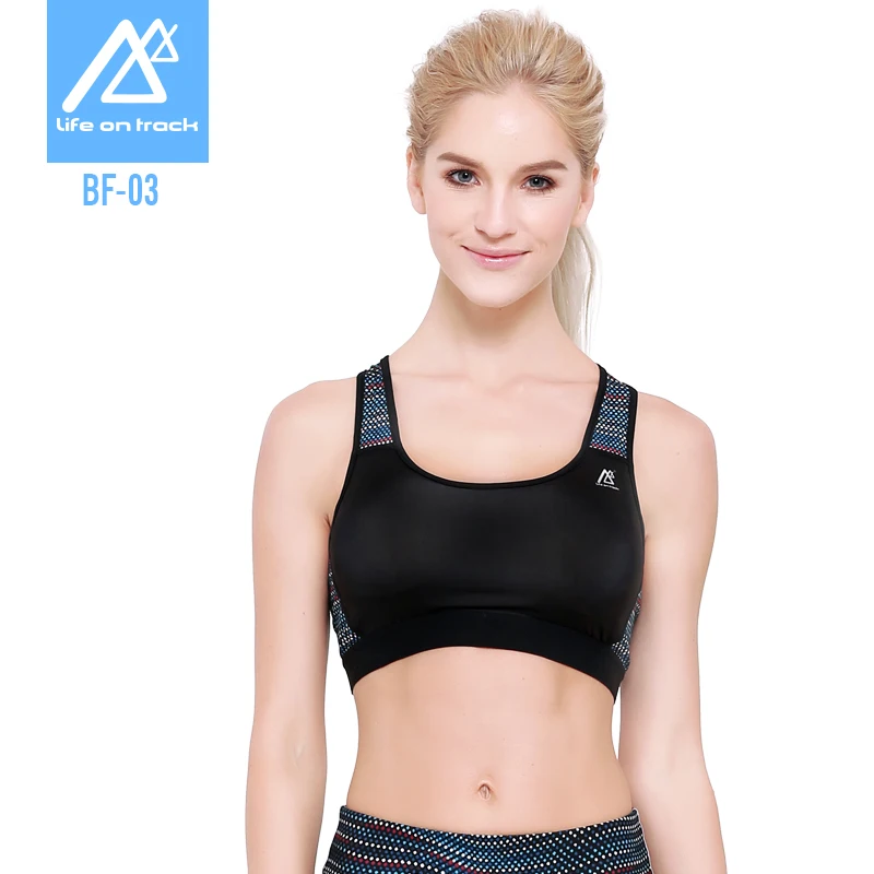 Life On Track Women Fitness Bra For  Gym Shakeproof Underwear Push Up Seamless Top Bras