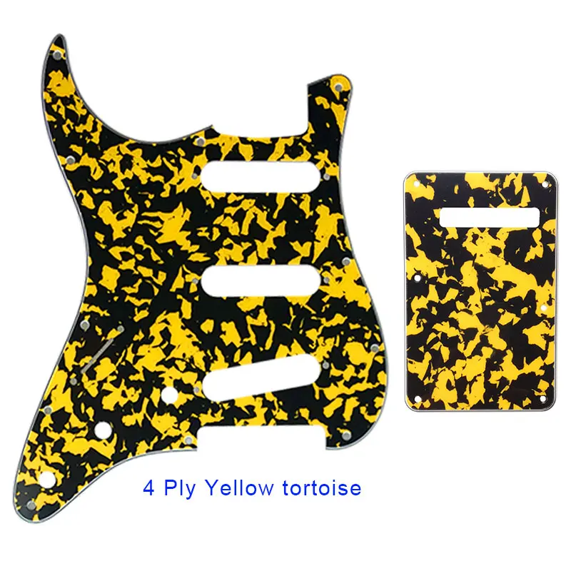 Pleroo Guitar Parts -For US Fd Left Handed Strat 72\'11 Screw Hole Guitar Pickguard & Back Plate Scratch Plate Multicolor Choice