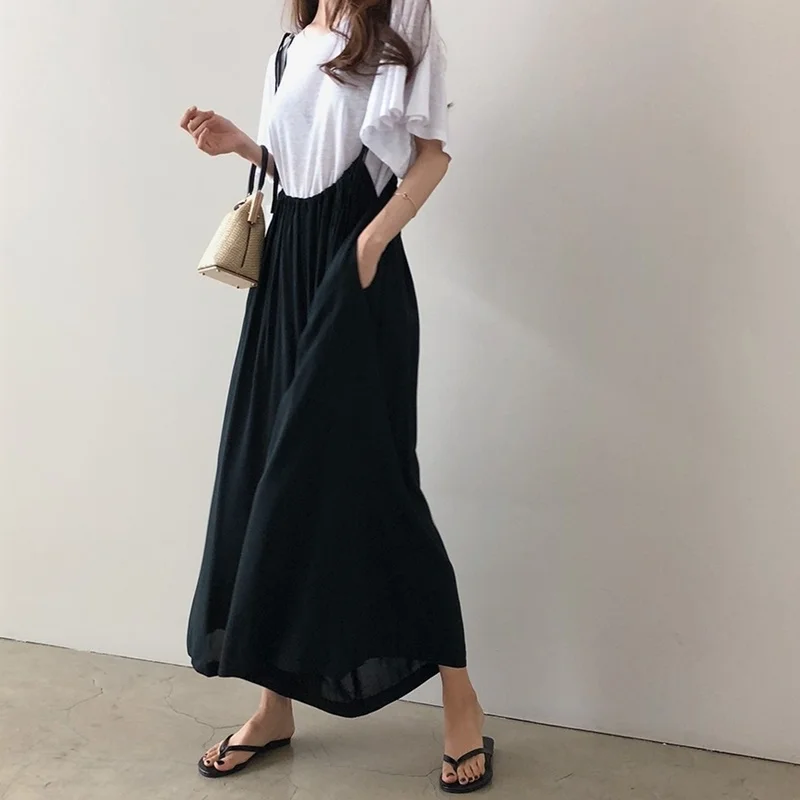 Loose Jumpsuit 2019 Summer Ladies Suspender Pants Wide Leg Womens Playsuit Female Overalls 2019 Jumpsuits For Women DD2106