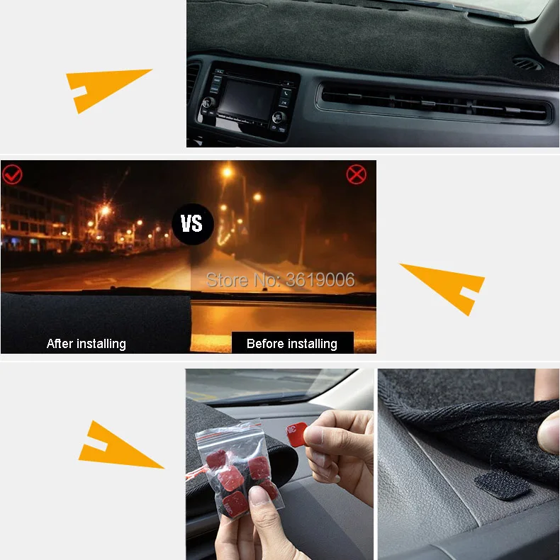 TOMMIA Car-styling For Mazda CX-9 Interior Dashboard Cover Light Avoid Pad Photophobism Mat Sticker