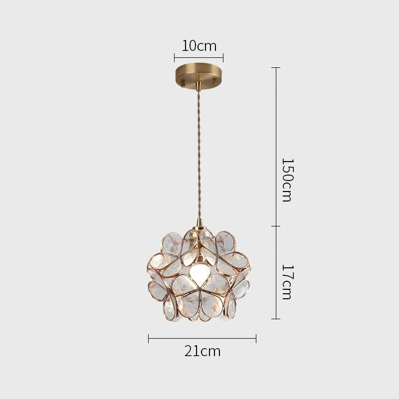 Moderne Bloem Glas Hanglamp Nordic Messing Hanger Verlichting Armatuur Thuis Indoor Eetkamer/Gang Opknoping Licht/Lamp e27
