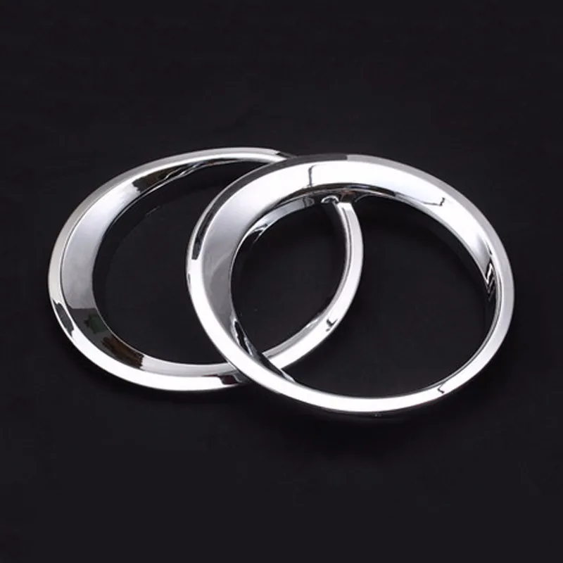 2pcs/set Silver Chrome ABS Front Head light Lamp Cover Trim Ring Circle Styling Fit For Jeep Patriot 2011-2015