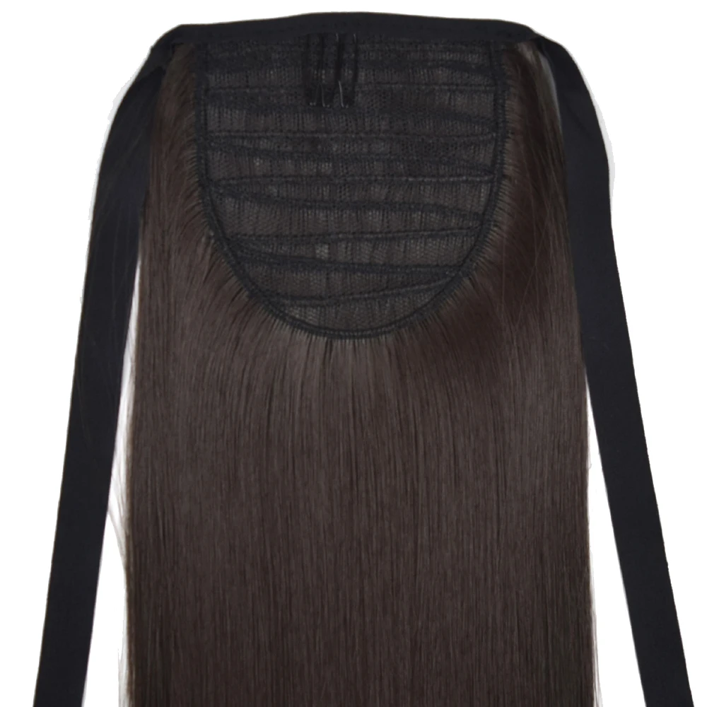 TOPREETY-Synthetic Straight Ribbon Ponytail, extensões do cabelo, fibra, resistente ao calor, 1006