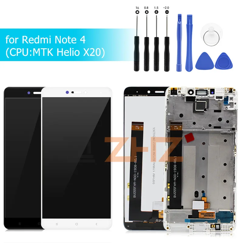 

for Xiaomi Redmi Note 4 MTK LCD Display Touch Screen Digitizer with Frame Assembly Redmi Note4 LCD Display Repair Spare Parts