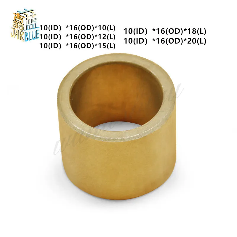 5pcs M10*10/12/15/16/18/20mm  Copper brass bushing guide sleeve Precision Oil bearing OD=16mm