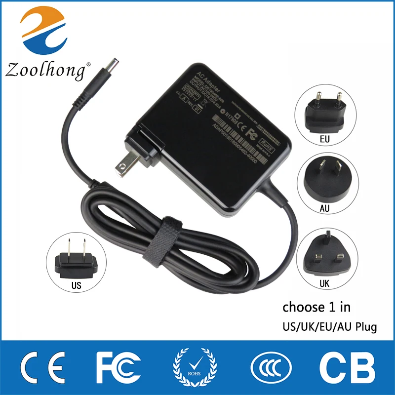 

19.5V 4.62A 90W 4.5*3.0mm Portable Laptop Charger Power Adapter For DELL XPS12 XPS13 7572 5568 3459 3465 9530 M3800 Global Plugs