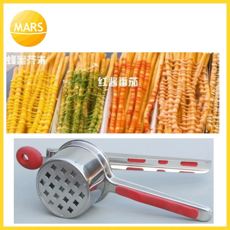 Hand Press Super Long Fries Extruders Footlong French Fries Maker Stainless Steel Potato Chips Squeezers Fries Cutters Presser