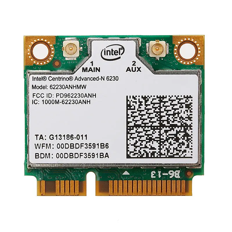 

For Intel 6230 6230AN 62230ANHMW 300Mbps 802.11 a/b/g/n Mini PCI-E 2.4GHZ/5GHZ Wireless Card Wifi + Bluetooth-compatible 3.0