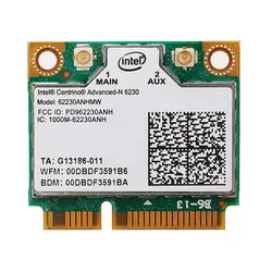 For Intel 6230 6230AN 62230ANHMW 300Mbps 802.11 a/b/g/n Mini PCI-E 2.4GHZ/5GHZ Wireless Card Wifi + Bluetooth-compatible 3.0
