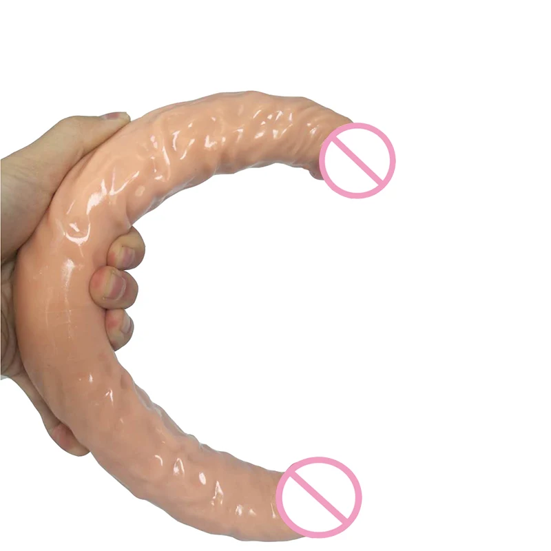 

HOWOSEX 40*3.5cm Double Dildo Flexible Soft penis Vagina and Anal Gay Lesbian Double Ended Dong Sex toy For Female Masturbation