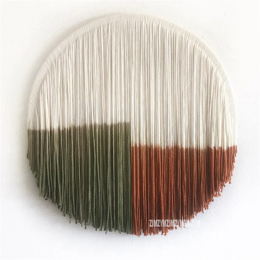 85cm Diameter Bohemian Hand-woven Tassel Round Circle Wall Hanging Tapestry Nordic Painting Original Wall Art Hotel