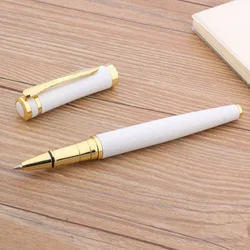Office baoer 3035 School Supplies metal golden white Rollerball Pen