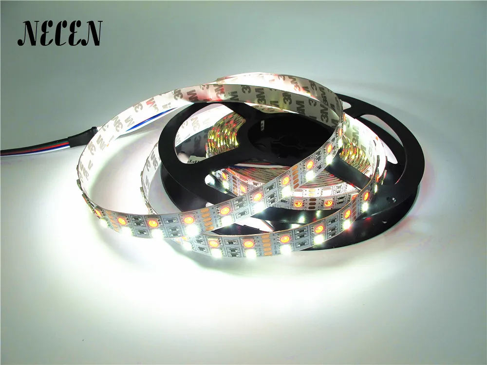 Necen led strip lights 5050 RGBW DC12V 120leds/M RGB+White / RGB+Warm White Flexible LED Light 5m/lot non waterproof