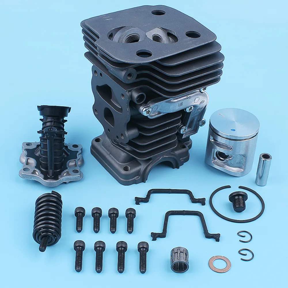 Imagem -04 - Nikasil-cilindro Piston Intake Manifold Junta Kit Peças de Reposição Motosserra Fit para Husqvarna 445 450 Rancher 445e 450e ii 42 mm