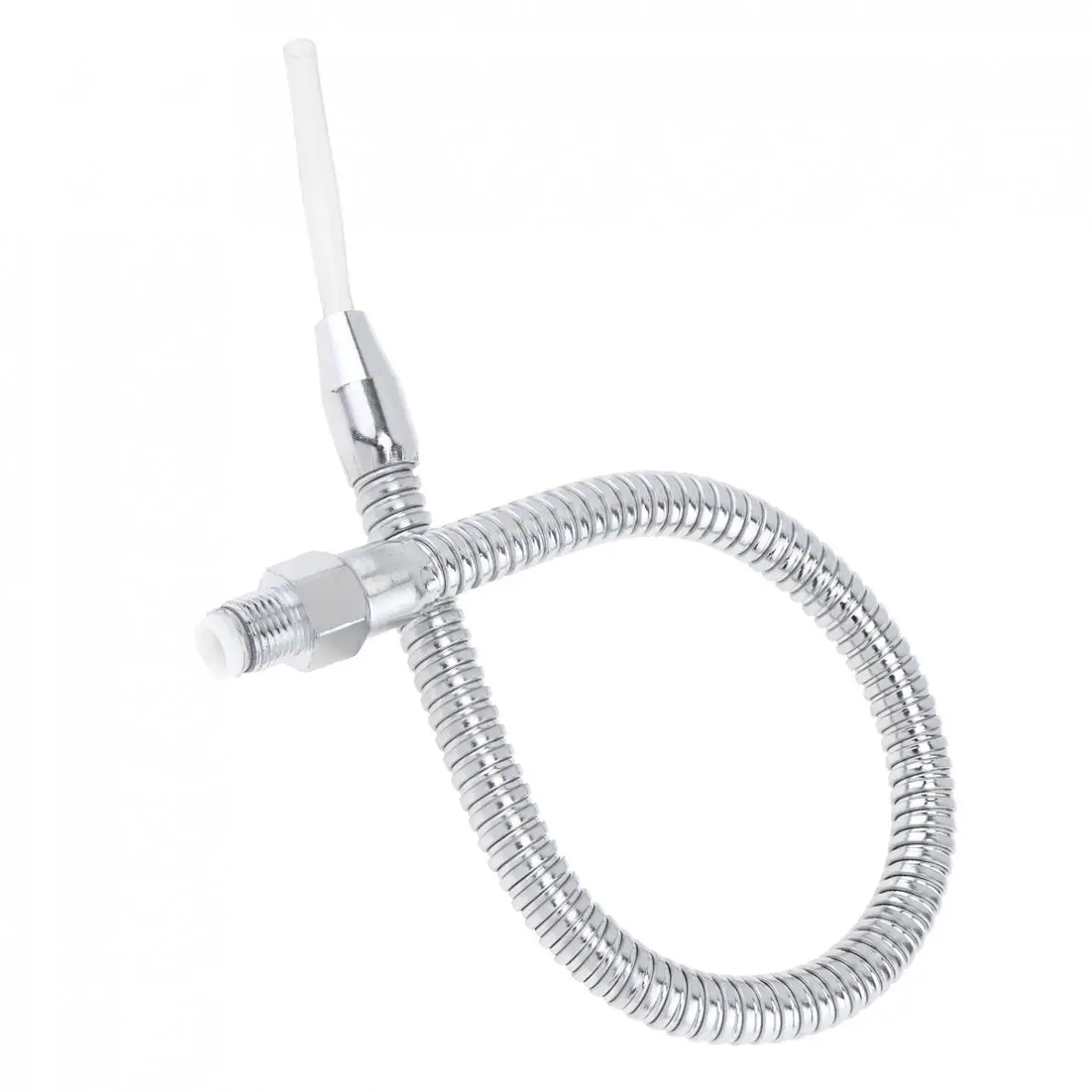 1/4 Polegada prata 400mm metal flexível tubo de resfriamento de óleo de água com bocal de cabeça redonda para máquina cnc/fresagem/torno