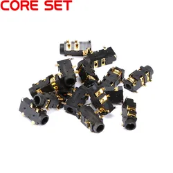 10Pcs PJ320D PJ-320D PJ3020D PJ-3020D 3.5mm 1/8 Female Audio Connector 4 Pin 4P PCB Mount SMT SMD Interface Headphone Jack