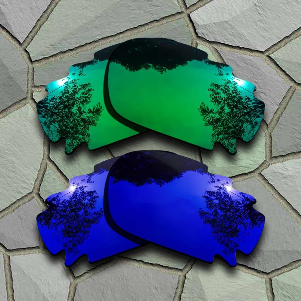 Jade Green&Violet Blue Sunglasses Polarized Replacement Lenses for Jawbone Vented Racing Jacket