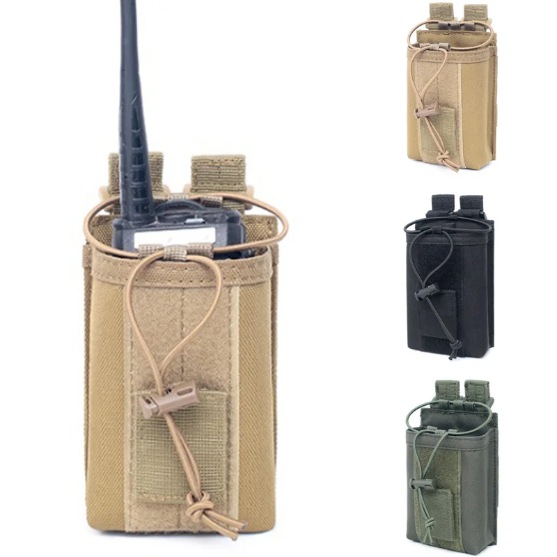 

Tactical Molle Radio Pouch Phone Holder 1000D EDC Waist Bag Hunting Police Airsoft Walkie Talkie Holster Radio Pouches