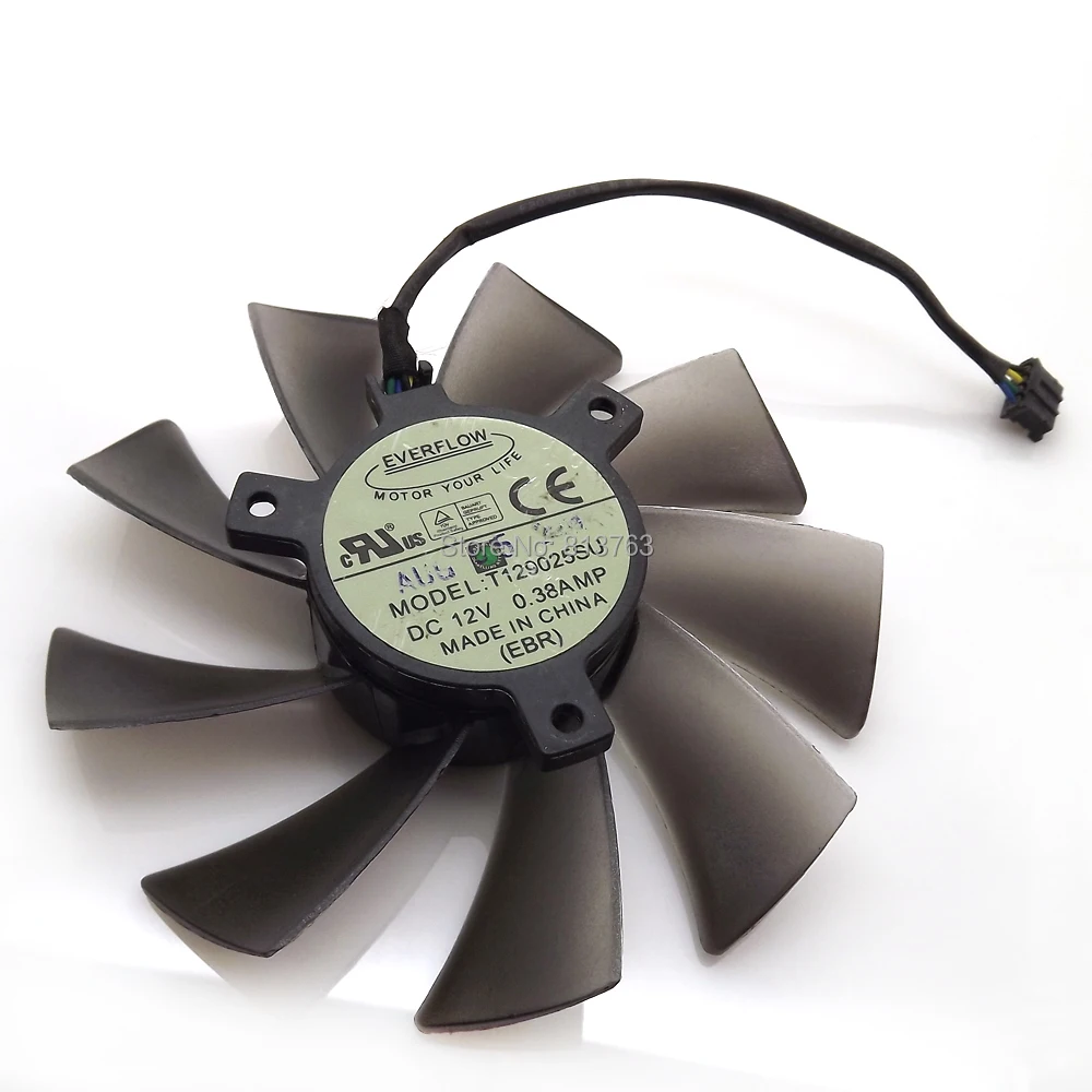 T129025SU 93mm 0.38AMP VGA Fan For ASUS HD7970 HD7950 GTX680 ENGTX580 DCII Graphics Card Fan Cooling Fan