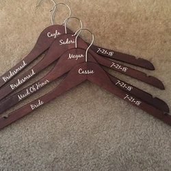 Coat Hanger Decals Set for Your Wedding Day Decoration , Personalized Vinyl Sticker Hanger Transfers for Your Bridal Party