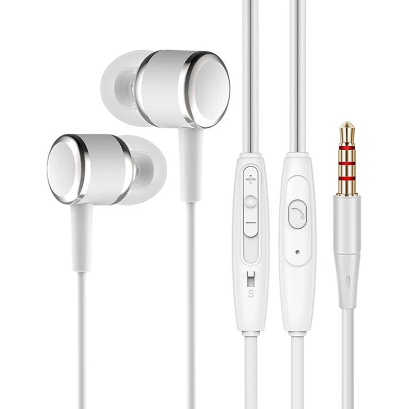 Crystal 3.5mm Jack In-Ear Earphones Bass with Microphone N5 for Sony Xperia Z3 Xiaomi Mi 8 Mobile Mp4 Players