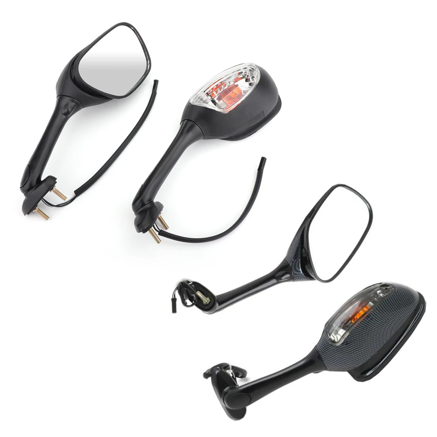 Areyourshop Rearview Side Mirrors Turn Signals For Suzuki GSXR600 GSX-R750 GSXR1000 2002-2015 SV1000 SV650 SV650S Motor Parts