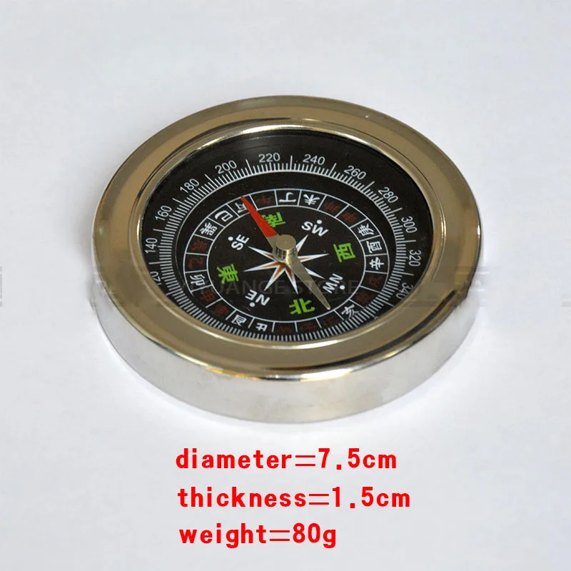 Feng shui Chinese Pocket Stainless Steel Portable Luopan Compass Elaborate Round Luo Pan Home decoration accessories