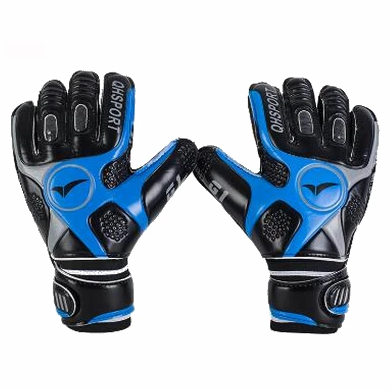 Thicken latex pvc professional kids men goalkeeper gloves football 5 finger save guard keeper goalie soccer gloves