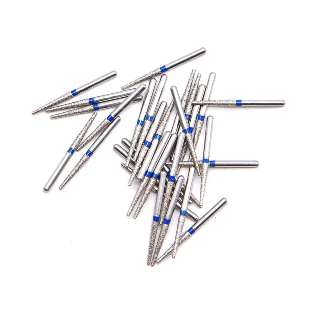 100 pcs/Bag 1.6mm Dental High Speed Burs High Speed Handpiece Turbine Diamond Burs Diamond Polishing Tooth Preparation bur