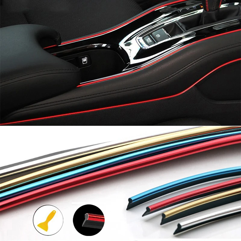 Car Mouldings Trim 3D Line Strips Dashboard Door Edge For Kia Rio K3 Ceed Sportage 3 sorento cerato armrest picanto soul optima