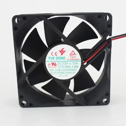 

Wholesale: original YUE DONG TFS-08A12M 12V 0.12A 8025 2 line quiet chassis cooling fan