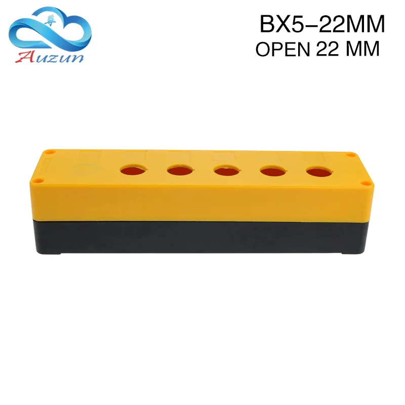 BX5 button box five-hole button switch control box 22mm light box emergency switch button box.