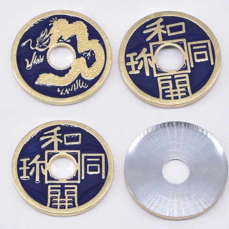 Expanded Chinese Shell + Coin (Four Color Available) Magic Tricks Close Up Prop Accessories Illusion Appear Disappear Coin Magie