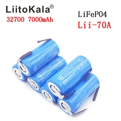 LiitoKala 3.2V 32700 7000mAh 6500mAh LiFePO4 bateria 35A ciągłe rozładowanie maksymalnie 55A bateria o dużej mocy + arkusze niklu