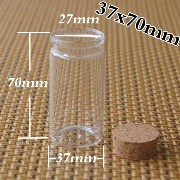 

factory Wholesale 50pcs/lot 50ml Clear Glass Wishing Bottles Vials With Cork 377027