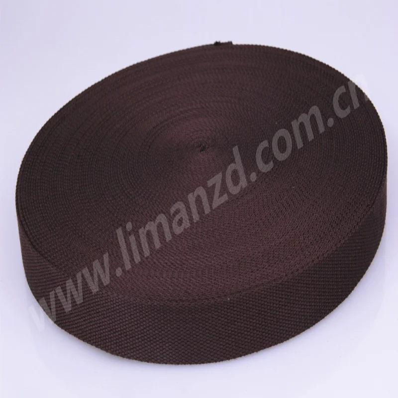 1 Inch Cotton Webbing Coffee Color High Quality Hot Sale