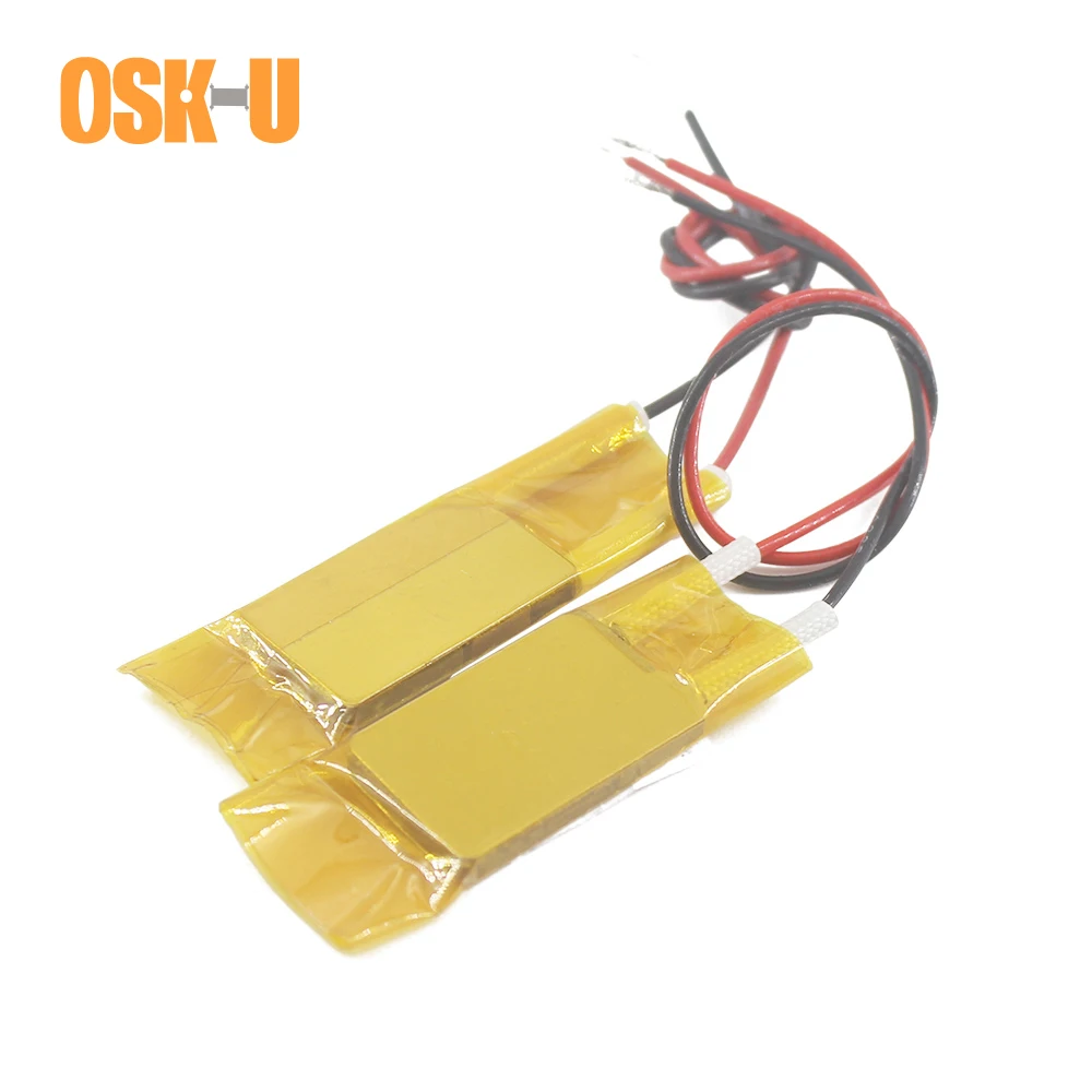 2 Stuks 12V Thermostatische Ptc Verwarmingselement 30X24X3 Mm 60/180/140/230 Graden geïsoleerde Film Ptc Heater Plaat Voor Yoghurt Machine