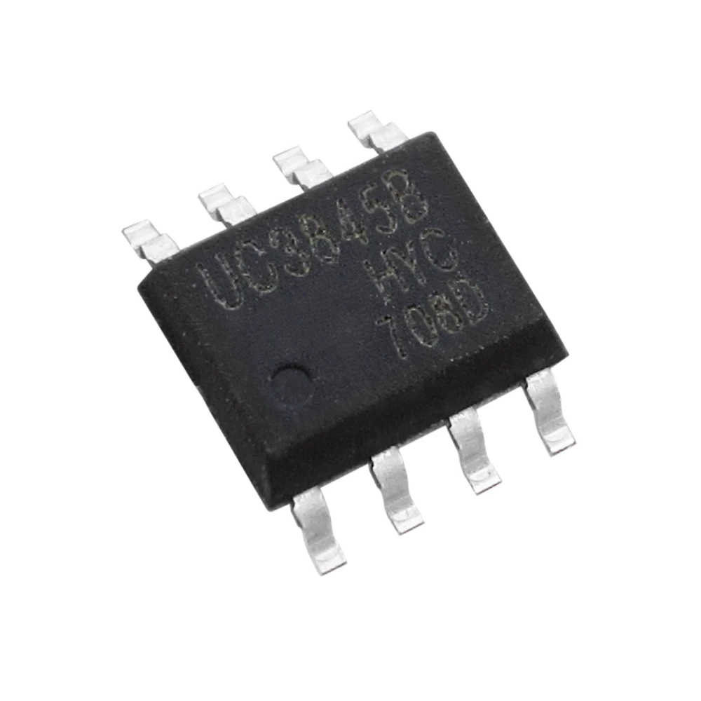 

HAILANGNIAO 10pcs UC3845B UC3845 3845B Controllers 52kHz 1A Current PWM w/48% Duty Cycle SOP8 new original