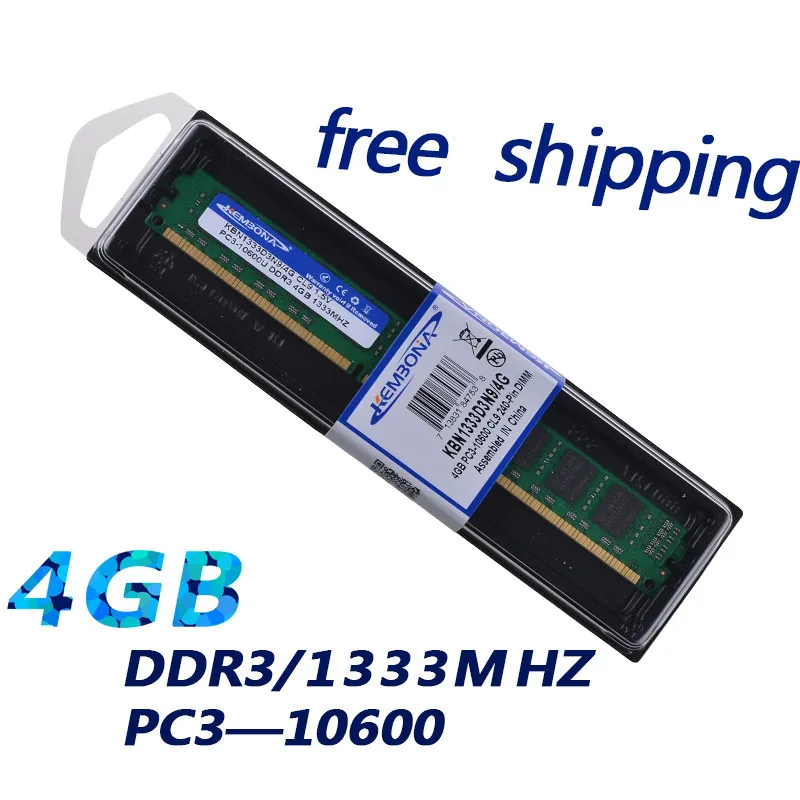 Kembona Ram Verzegelde Ram Geheugen Pc Desktop DDR3 1333Mhz/1066Mhz/1600Mhz/1866Mhz 2gb/4Gb/8Gb Desktop Ram Koellichaam Memoria 1.5V