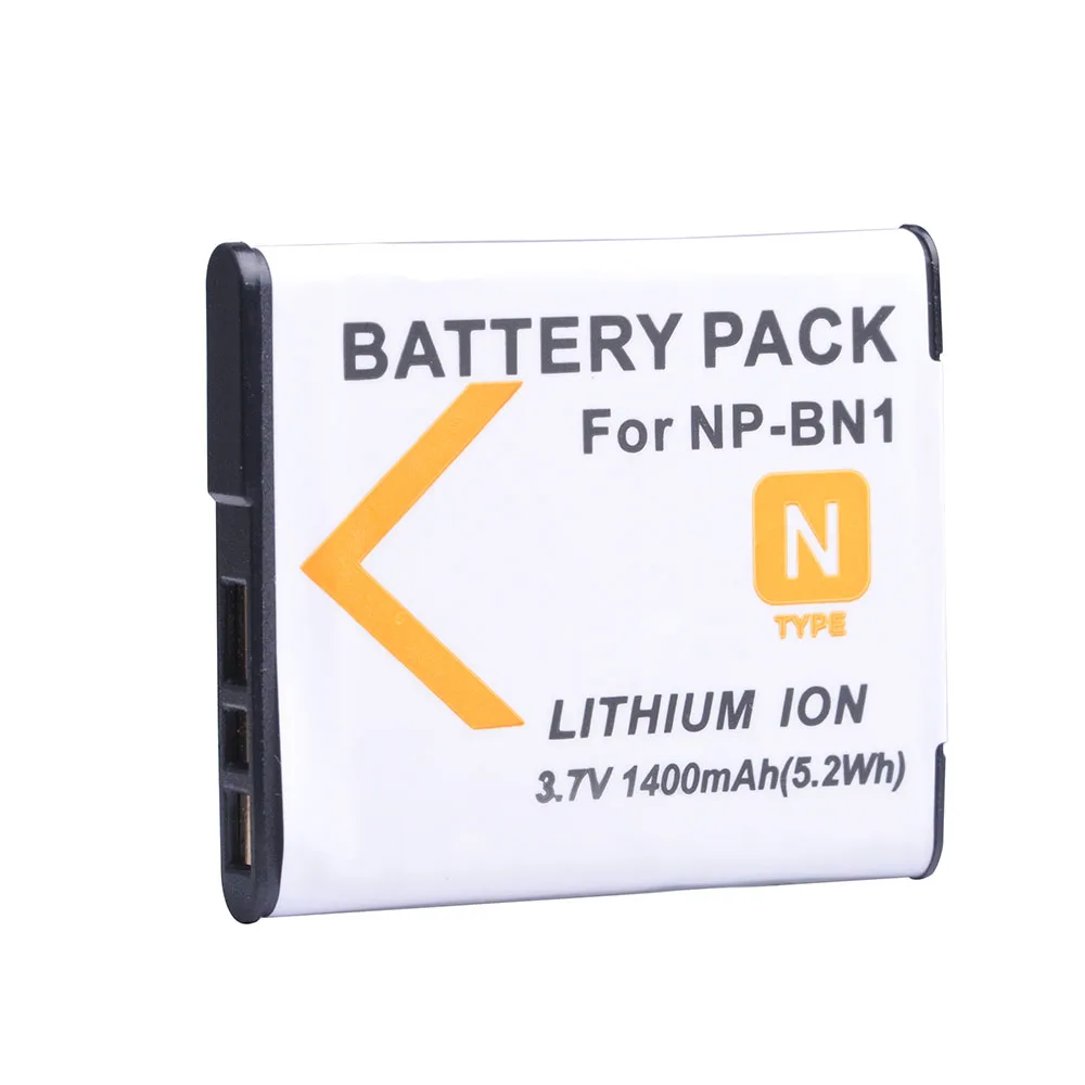 Tectra 1400 mAh NP-BN1 NP BN1 kamera bateria do Sony DSC-W390 DSC-W380 DSC-W370 DSC-W350