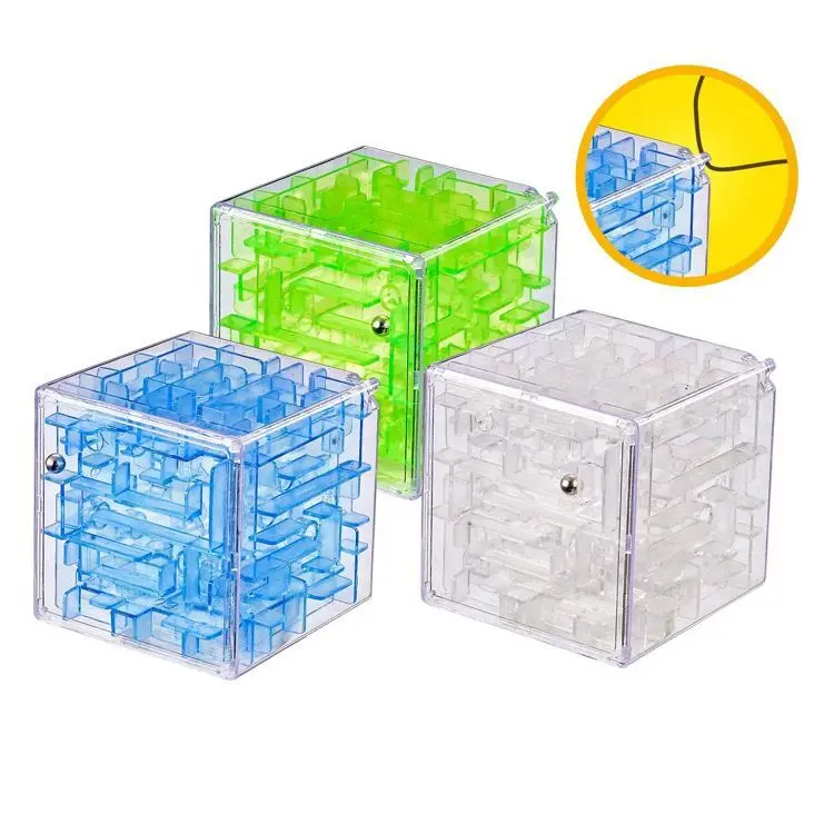 3D Mini Speed Cube Maze Magic Cube Puzzle Game Cubes Magic Learning Toys Labyrinth Rolling Ball Toys For Children Adult