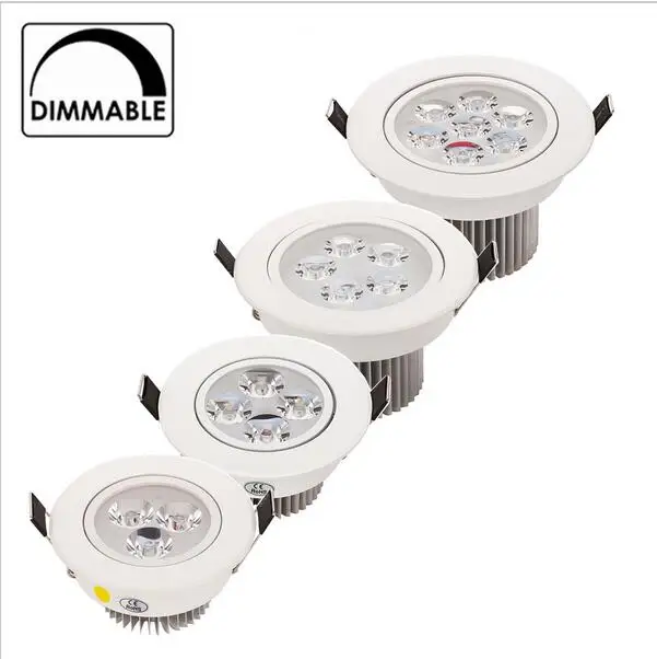 New 9 12 15 21W good quality lowest price dimmable led downlight lighting lamp AC110V 240V led cabinet light 20pcs/lot lights