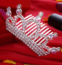 24 teile/los kinder schöne kleine kristall Strass crown baby mädchen tiaras