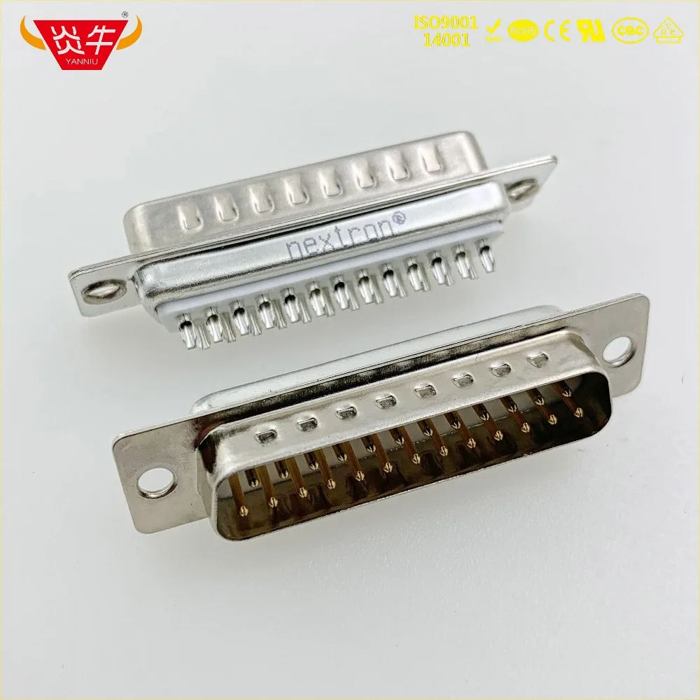 

DB25 DB-25P MALE RS232 WITH SOCKET 25PIN PCB CONNECTOR D-SUB SERIES CONNECTOR CONTACT PART OF THE GOLD-PLATED 3Au YANNIU